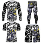 Men's Tights Sportswear Printed Breathable Stretch Tight Pattern Exquisite Outdoor All-matching Clothing