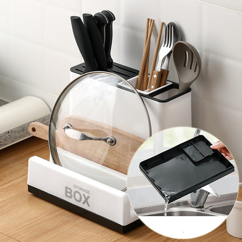 Tableware Storage Holders Kitchen Knife Plastic Storages Racks For Kitchen Convenience Cabinet Kitchen Gadgets Main image
