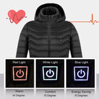Winter Heated Jacket USB Electric Cotton Coat Zip-up Heater Thermal Clothing Heating Vest For Men