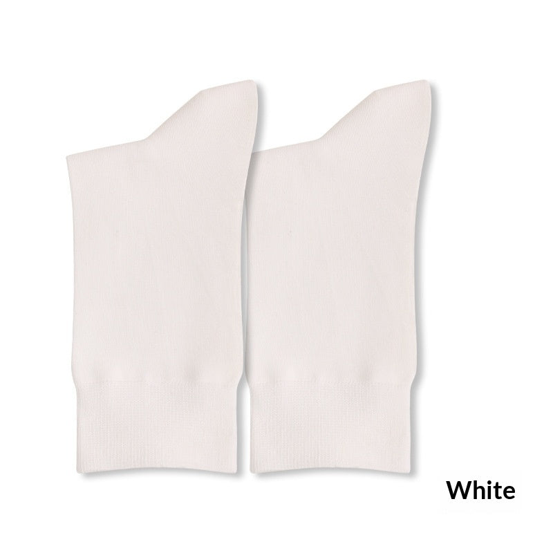 Pure Cotton Casual Antibacterial Deodorizing Mid-calf Socks