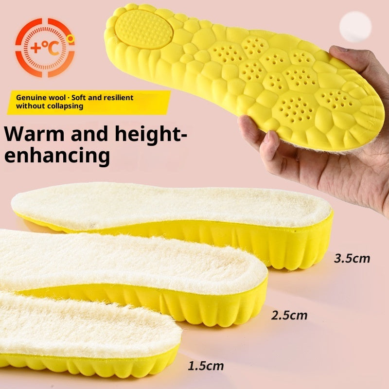 Cloud Winter Warm Height Increasing Insole Wool Fleece Lined Main image