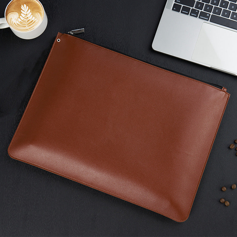 Sleek, High-capacity, Waterproof Leather Organizer For Contracts And Documents