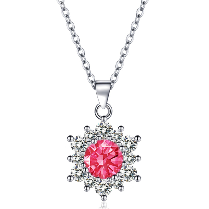 Elegant Full-diamond Snowflake Stud Earrings Pendant Necklace And Ring Jewelry Set