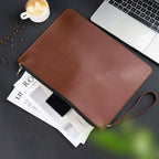Sleek, High-capacity, Waterproof Leather Organizer For Contracts And Documents