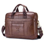 Full-grain Leather Large-capacity Men's Briefcase