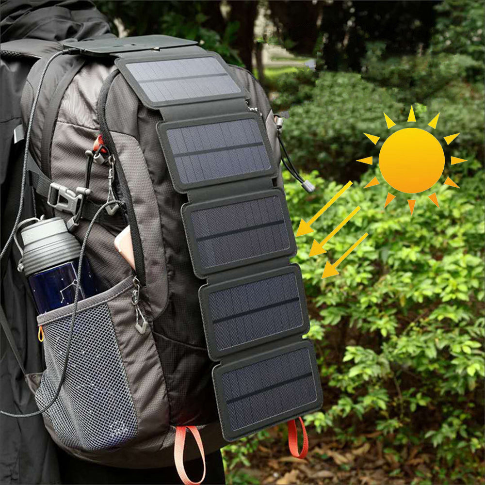 Outdoor Folding Solar Panel Charger Portable 5V 2.1A USB Output Devices Camp Hiking Backpack Travel Power Supply For Smartphones Main image