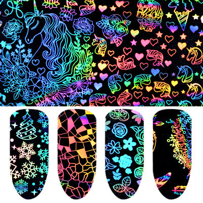 Nail Laser Star Sticker Thermal Transfer Nail Decals Symphony Star Paper Main image