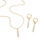 Titanium Steel Zircon Necklace Womens Jewelry Stainless Steel Earrings That Wont Fade