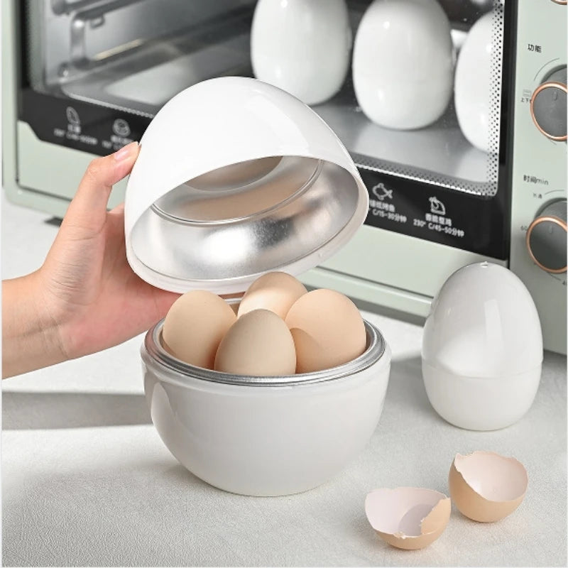 Capacity For 4 Eggs Microwave Egg Steamer Boiler Cooker Easy Quick 5 Minutes Hard Or Soft Boiled Kitchen Cooking Tools Kitchen Gadgets Main image