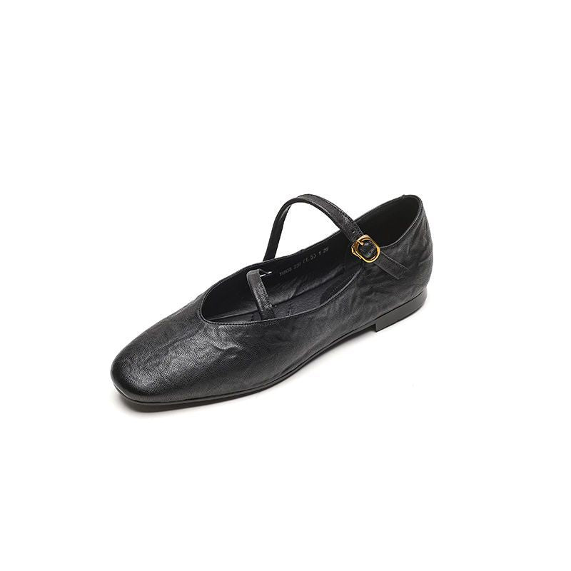 Flat Versatile Non-slip Vintage Mary Jane For Women's Single-layer Shoes