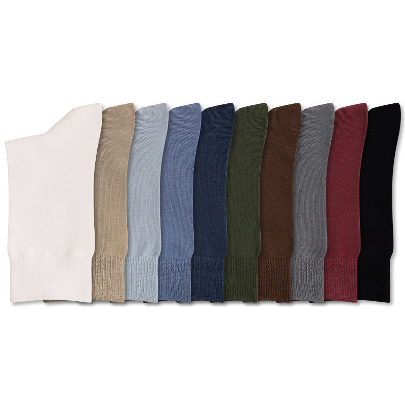 Pure Cotton Casual Antibacterial Deodorizing Mid-calf Socks