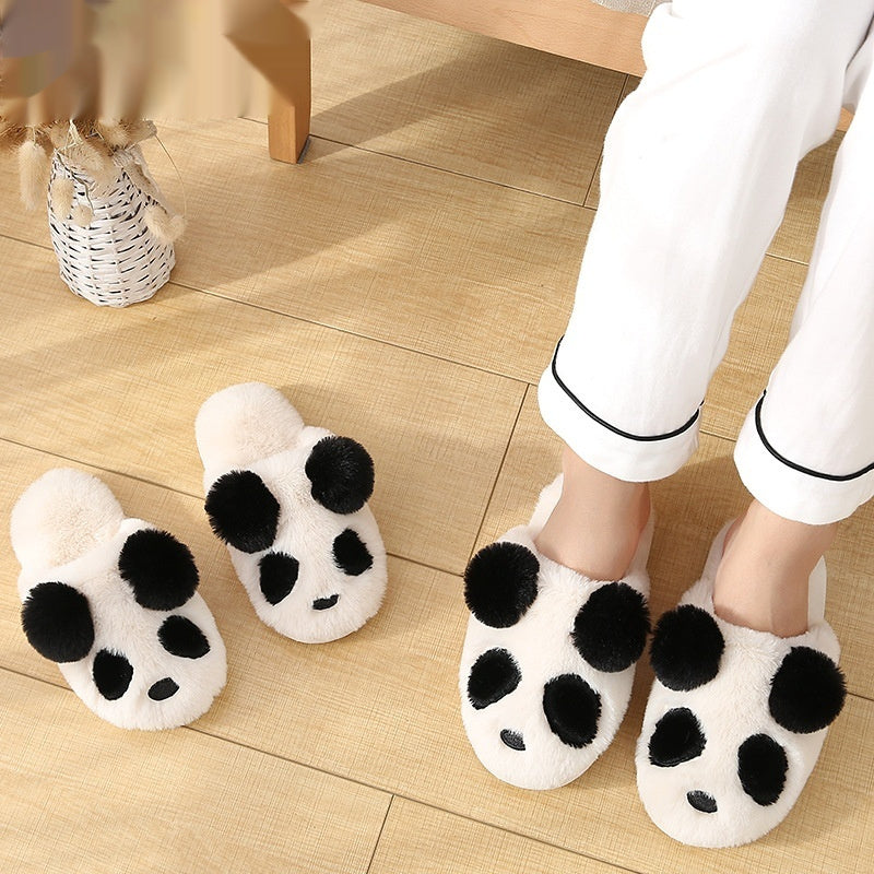 Cozy Indoor Floor Slippers With A Cute Cartoon Panda Design