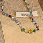 Sweetheart Candy Colorful Crystal Zircon Necklace