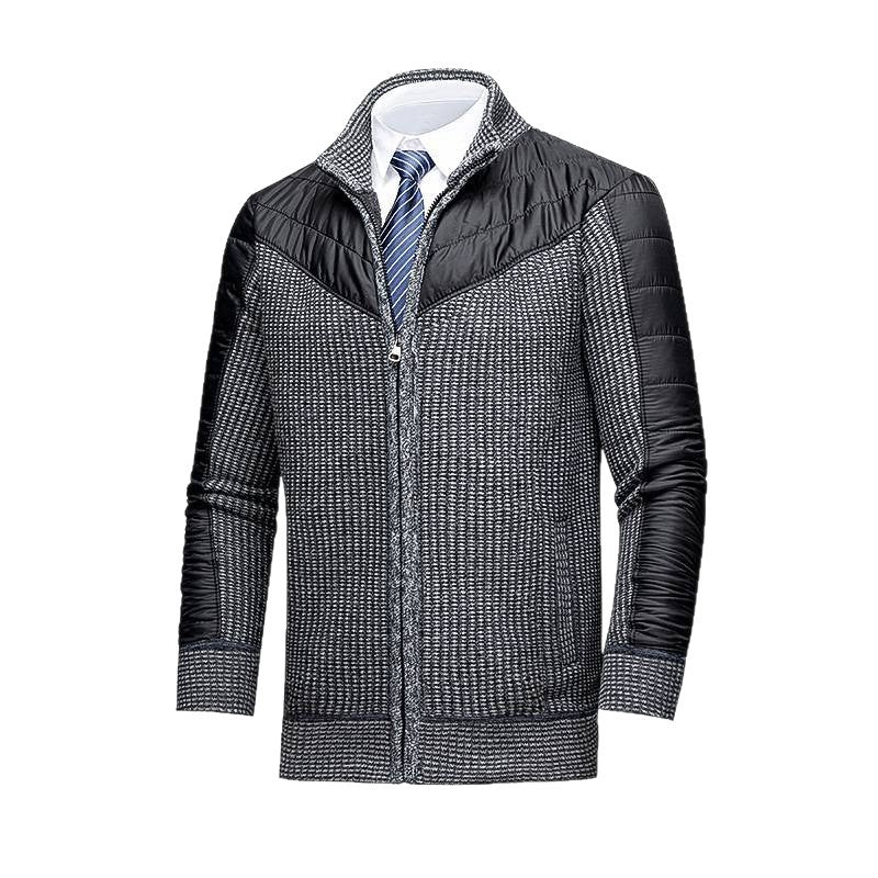 Men Thermal Knitted Business Sweater With A Stand Collar