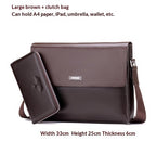 Trendy Men's Business Office And Casual Large-capacity Leather Bag