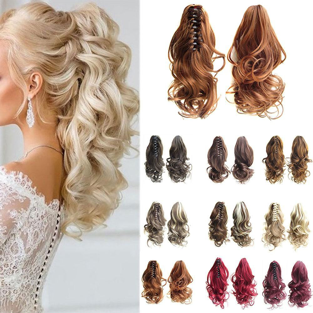 Long Wave Ponytail Wrap Around Ponytail Clip In Hair Headwear Gray Hairpiece Natural Extensions Main image