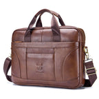 Full-grain Leather Large-capacity Men's Briefcase