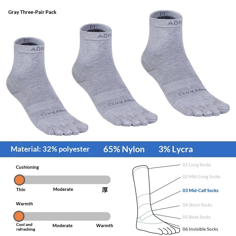 Men's And Women's Sports Running Marathon Trail Hiking Split Toe Socks