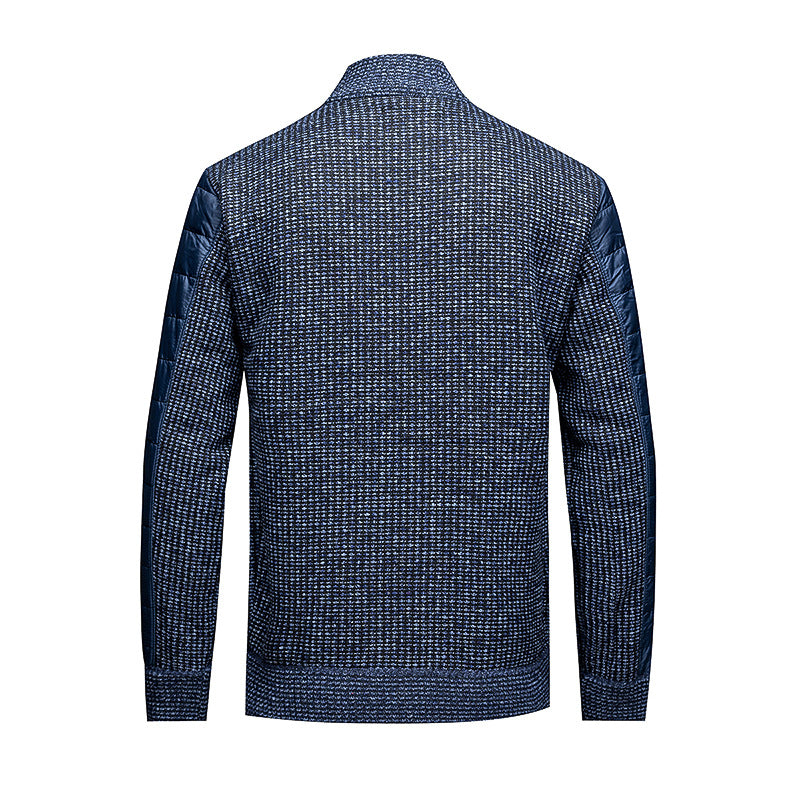 Men Thermal Knitted Business Sweater With A Stand Collar