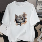 Womens Trendy Stylish Cotton Short-sleeve Top