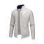 Solid Color Stand Collar Diamond Pattern Knit Casual Fashion Jacket