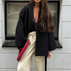 Women's V-neck Lace-up Chanel-style Long-sleeve Jacket