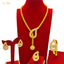 Best-selling Dubai Bride 24k Gold-plated Necklace Bracelet Earring Ring Four-piece Set